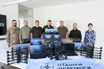 Львівський ІТ Кластер спільно з «Пташками Перемоги» передав обладнання для ПвК «Захід» та 77 окремої аеромобільної бригади
