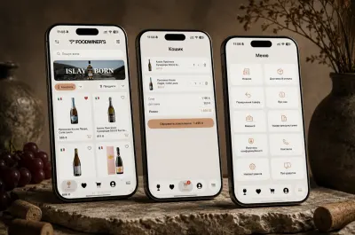 Застосунок винного магазину FOODWINER'S на трьох iPhone: інтеграція платежів у застосунки на прикладі LiqPay