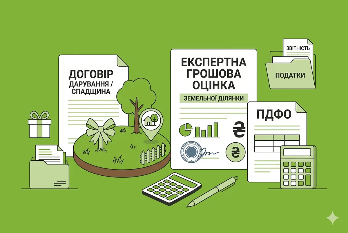 Земля у подарунок та оцінка для розрахунку ПДФО у 2026 році: позиція ДПС